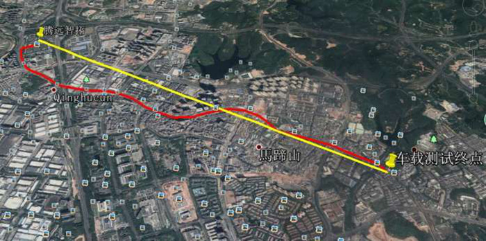 测试路线卫星图 测试路线卫星图